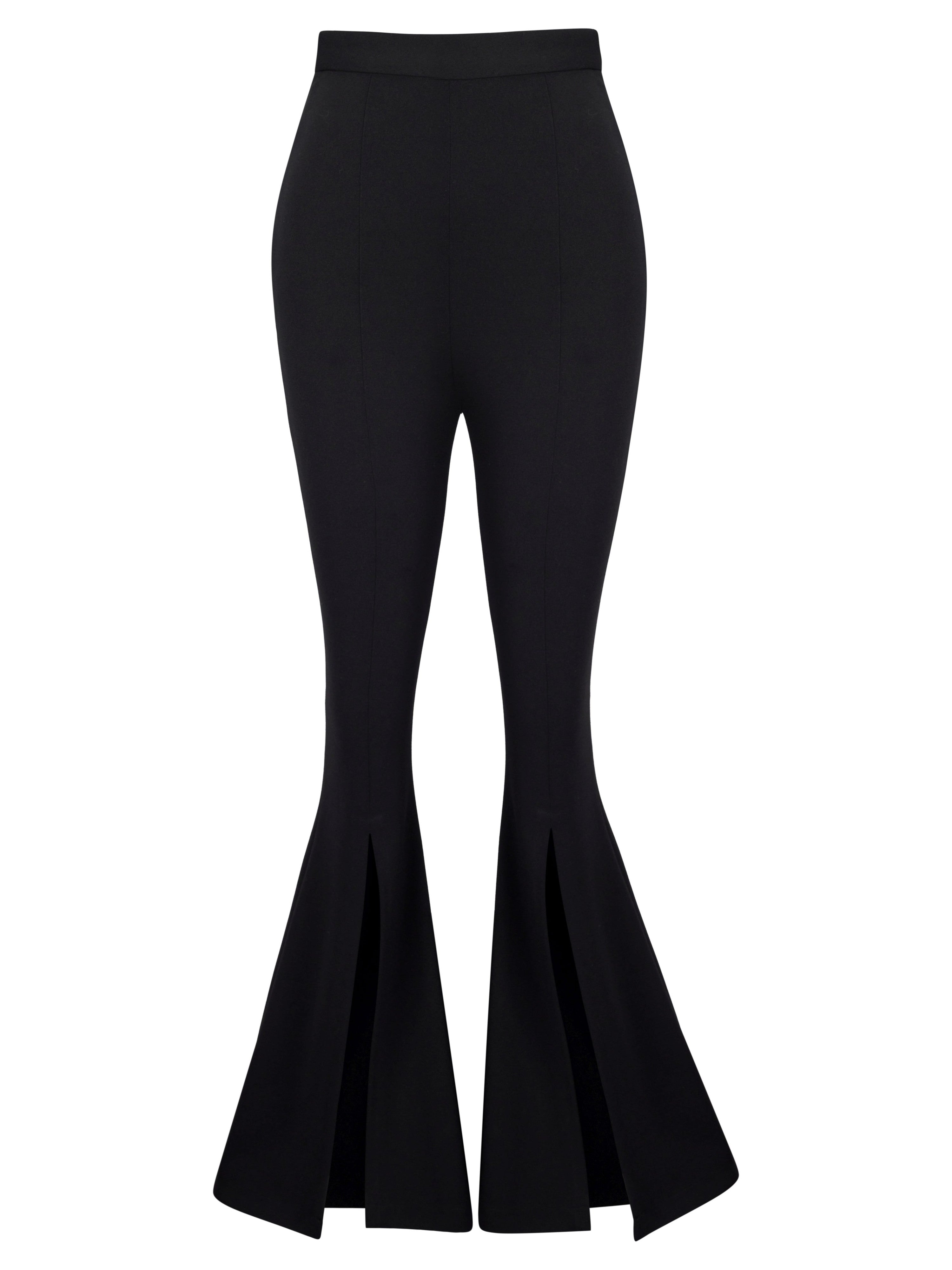 HIGH RISE TROUSER WITH SLIT