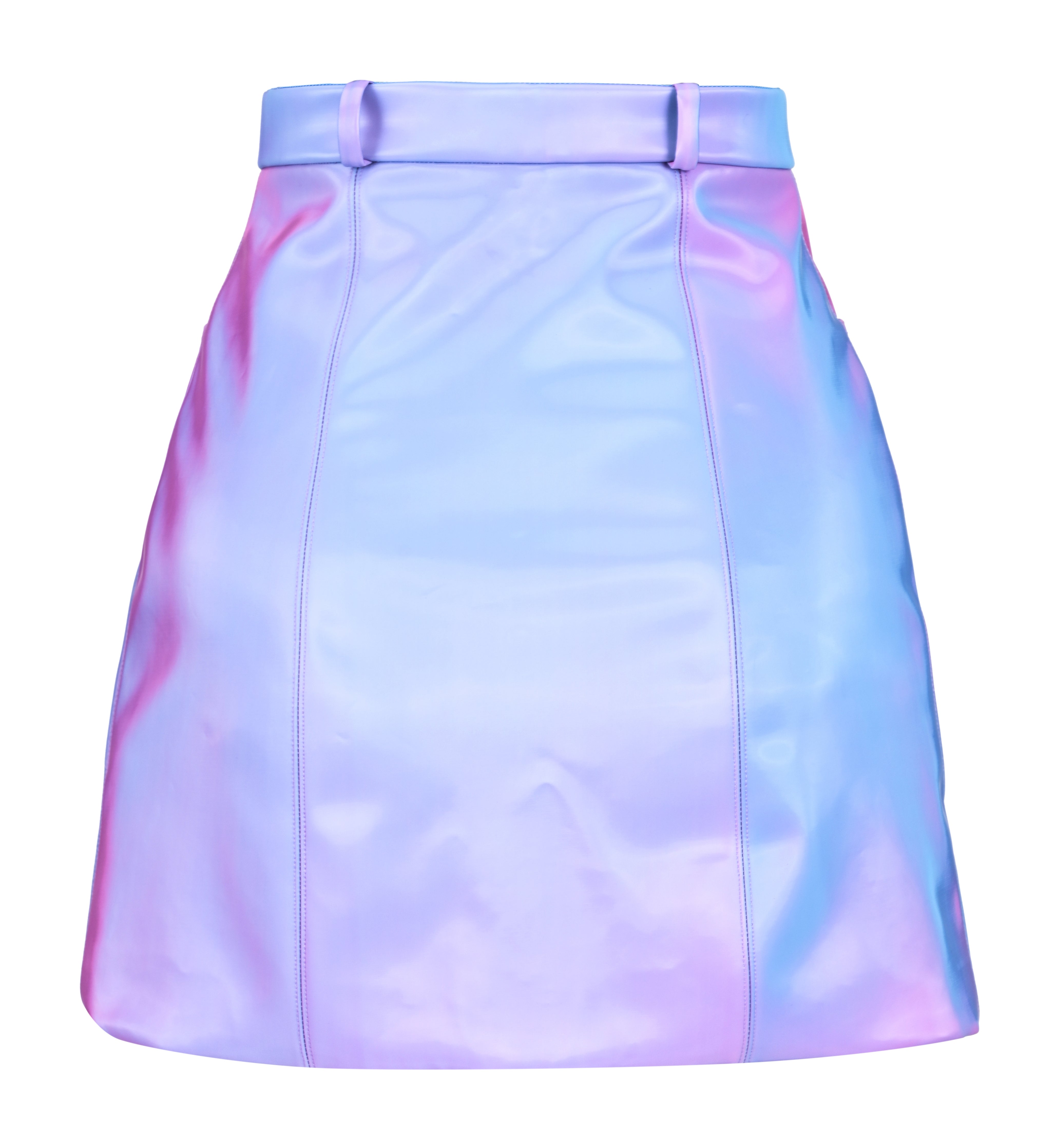 HOLOGRAPHIC VINYL MINI SKIRT