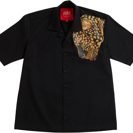 MENS CAMP COLLAR HALF SLEEVE SHIRT - LYNX