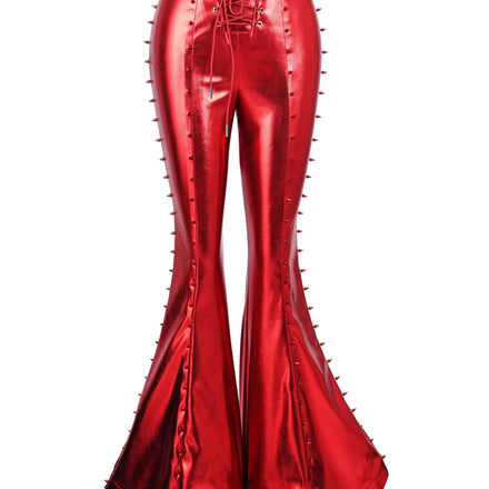 RED SPIKED PUNK PANTS