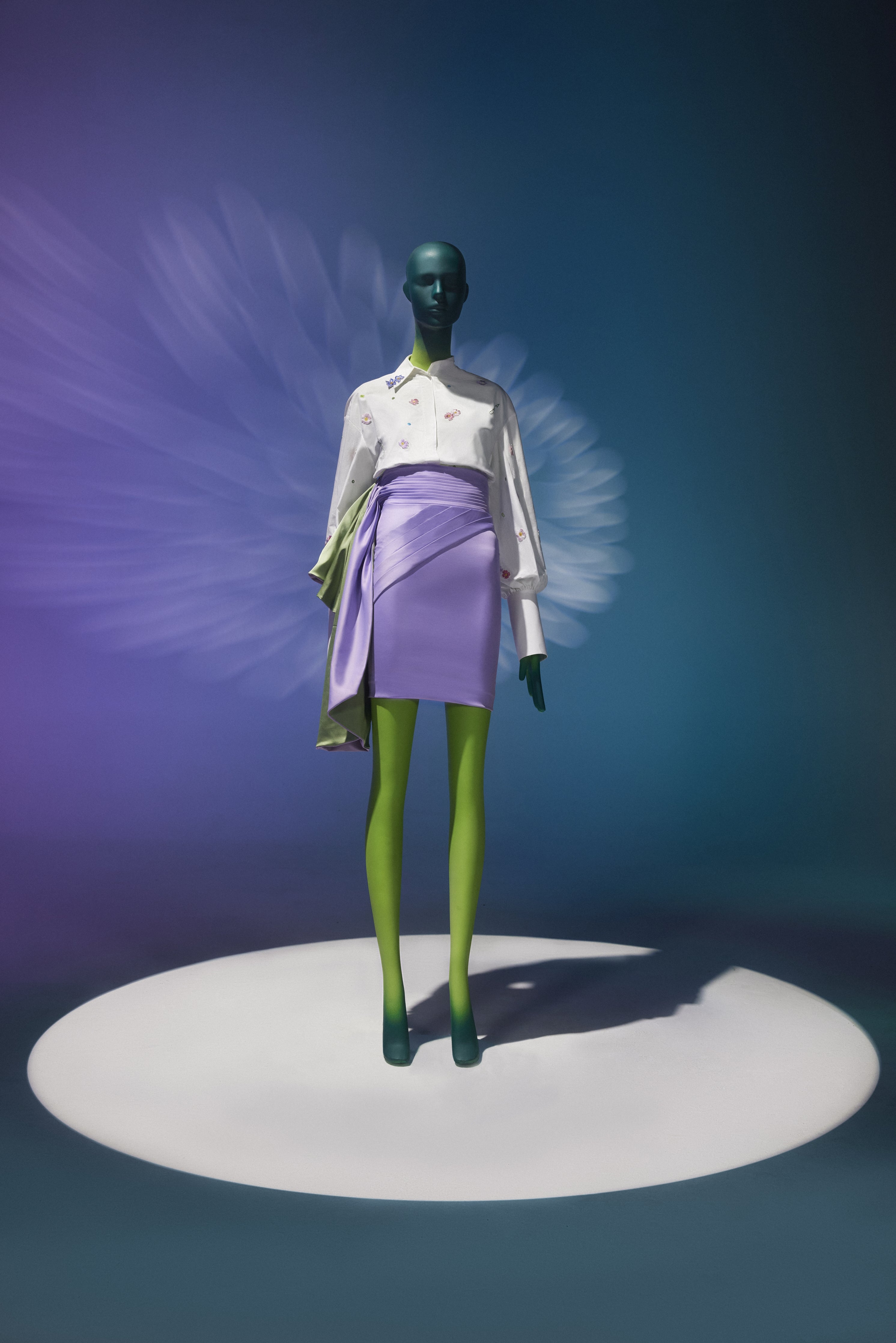 DRAPED PURPLE SKIRT